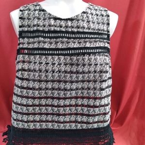 Black and White Lush Top